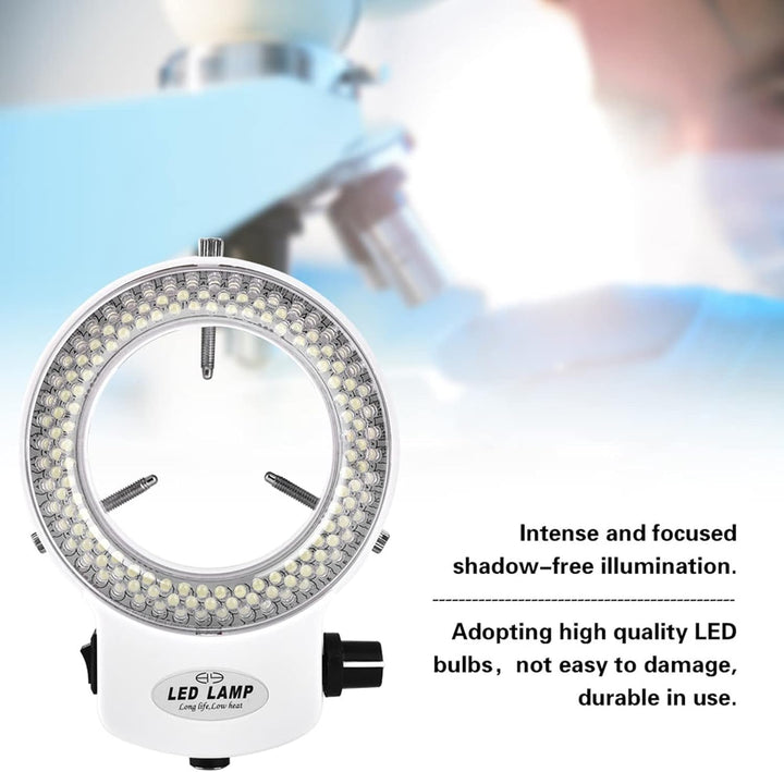 LED Mikroskop Ringleuchte, 144 LED-Perlen, Einstellbare Helligkeit, ss, für Stereomikroskop und Schm