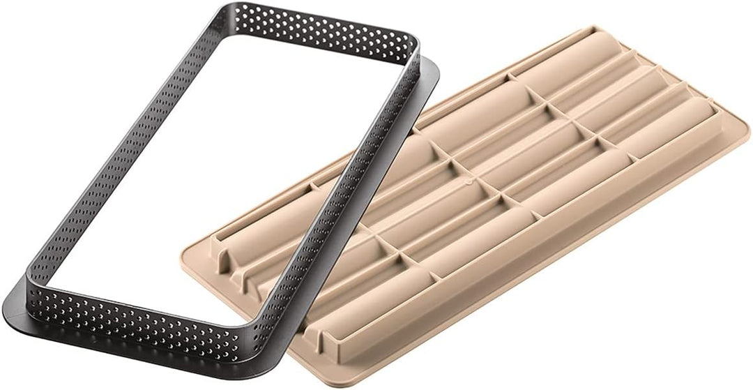 Silkomart 23.109.13.0065 TARTE Bamboo,kit Composed by Silicone Mould thermoplastic Ring, Black and L