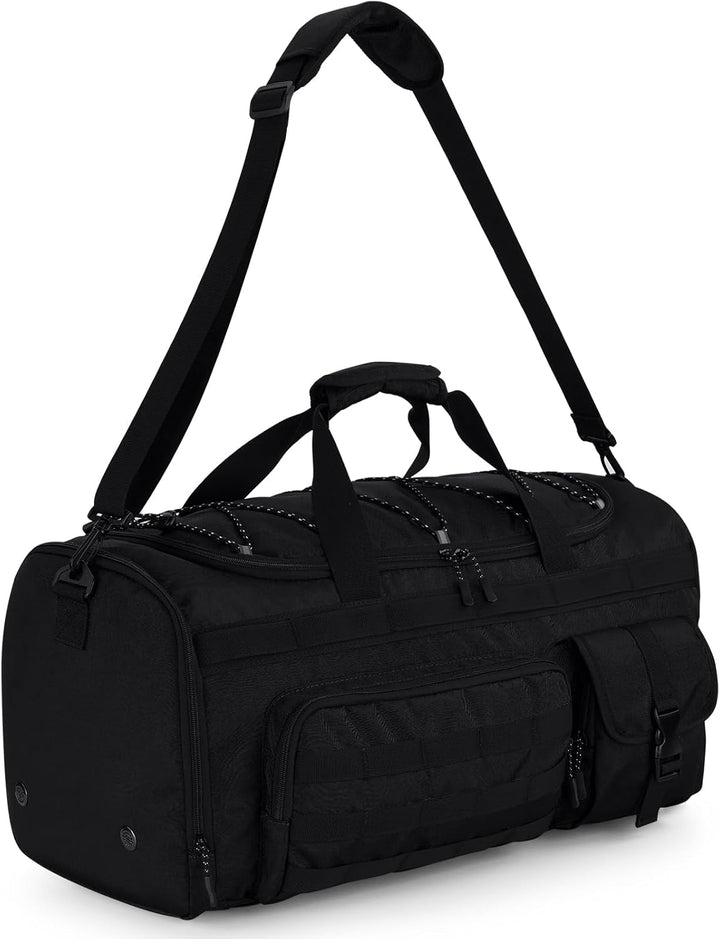 Gonex 45L Sporttasche & Reisetasche Herren, 3-in-1 Tragbar Taktische Trainingstasche mit Schuhfach –