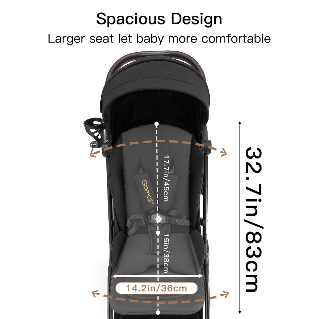 Gravity faltbarer Baby-Kinderwagen, Tragbarer Reise-Kleinkindbuggy Mit Verstellbarer Rückenlehne &amp; S
