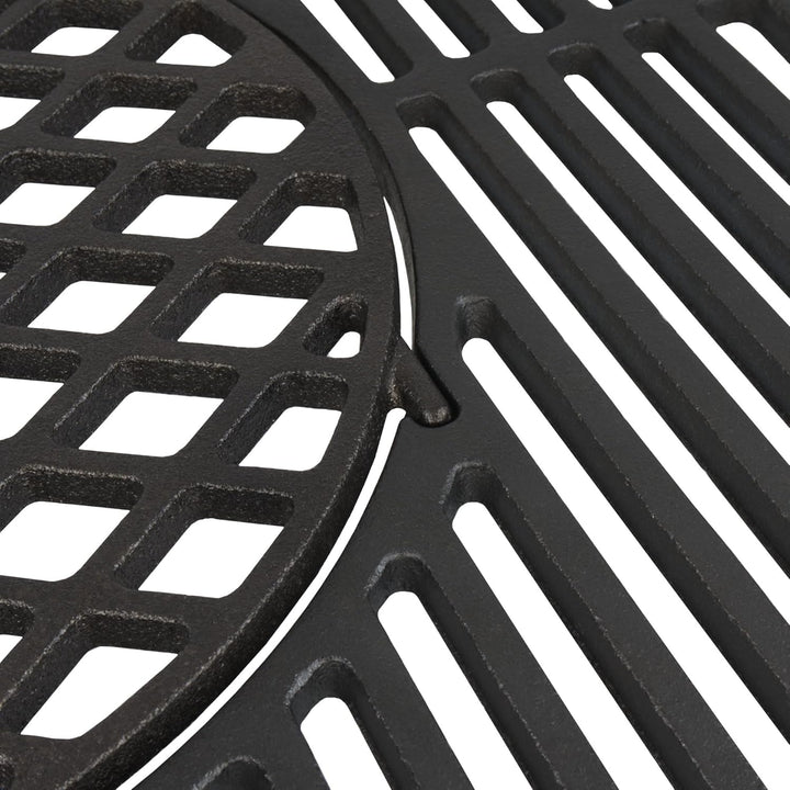 BBQ-Toro Gusseisen Grillrost System Ø 54,5 cm | Sear Grate passend für 57 cm Kugelgrill | Rost-in-Ro