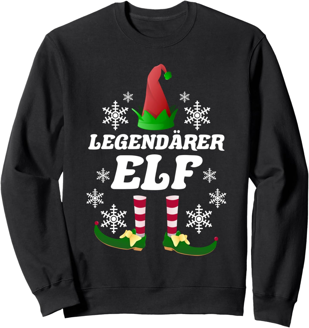 Legendärer Elf Elfen Partnerlook Weihnachten Weihnachtself Sweatshirt