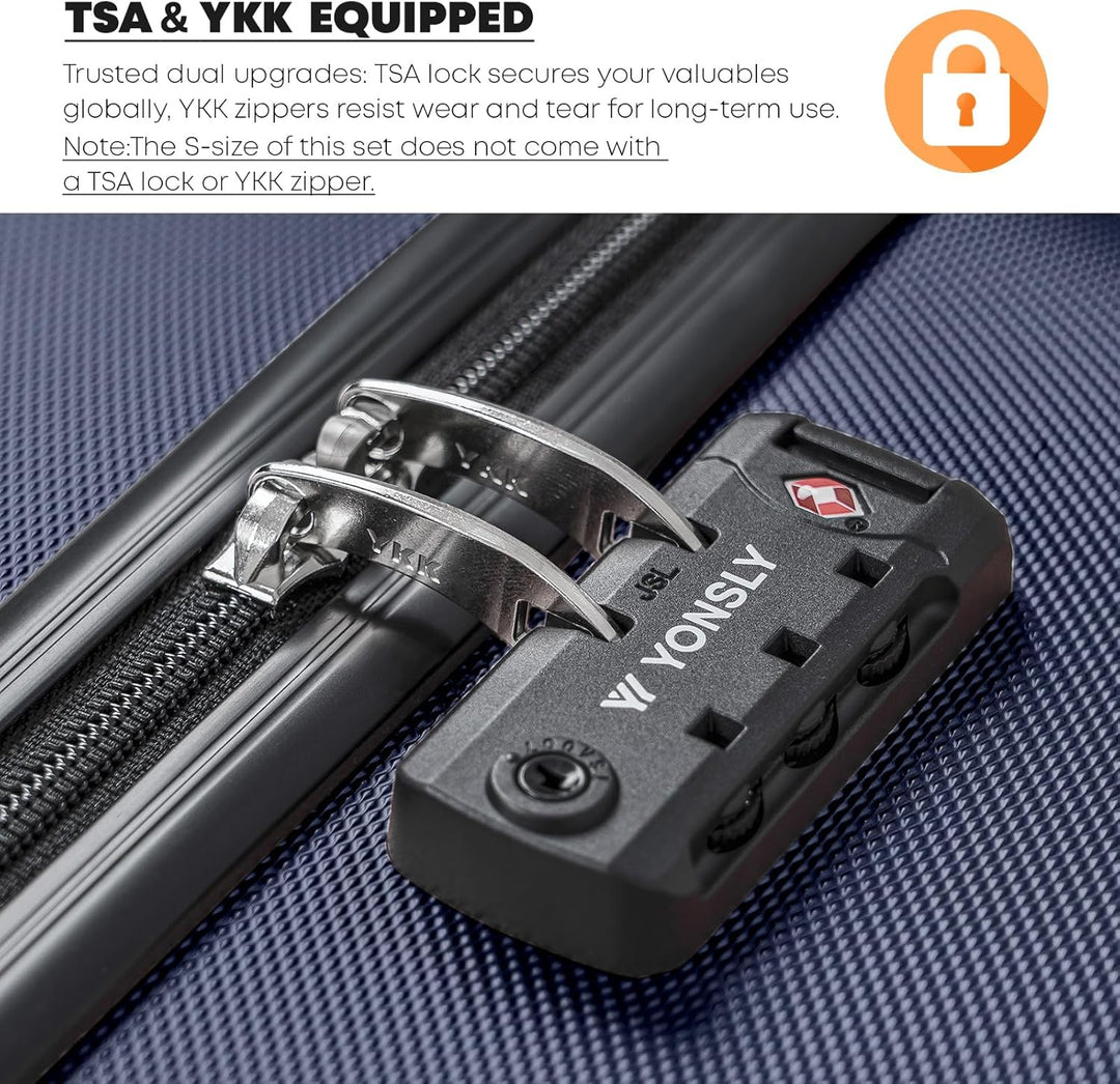 Premium Reisekoffer TSA-Schloss, Hartschalen-Koffer Trolley Kabinenkoffer Rollkoffer Suitcase Handge