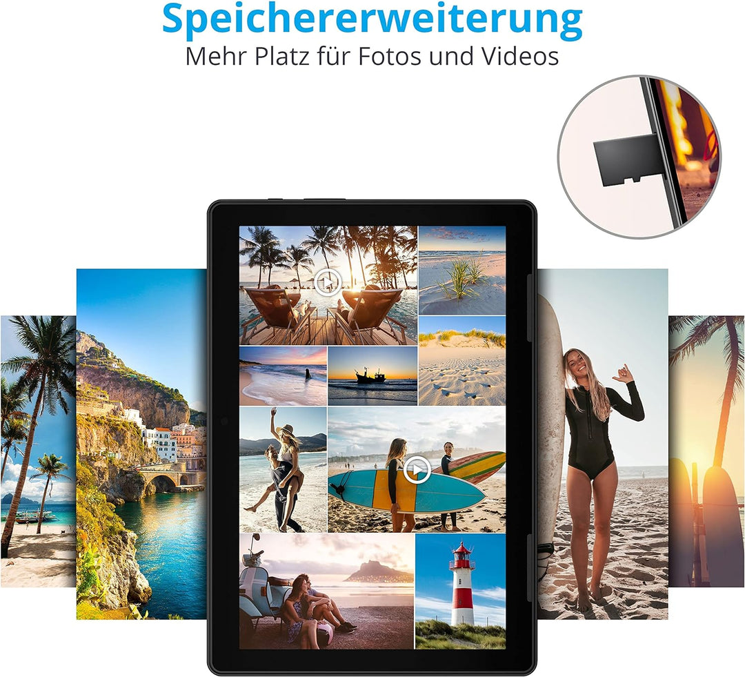 MEDION E10713 25,5 cm (10 Zoll) Full HD Tablet mit IPS Display (LTE, Android 10, Quad Core Prozessor