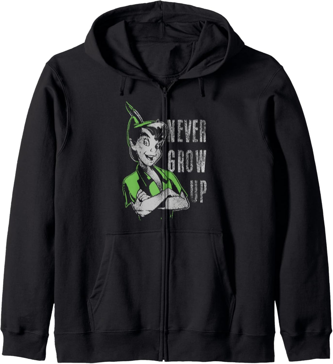 Disney Peter Pan Never Grow Up Vintage Portrait Kapuzenjacke