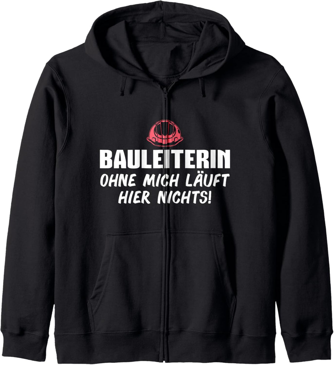 Baustelle Bauleitung Bauaufsicht Bauleiterin Kapuzenjacke