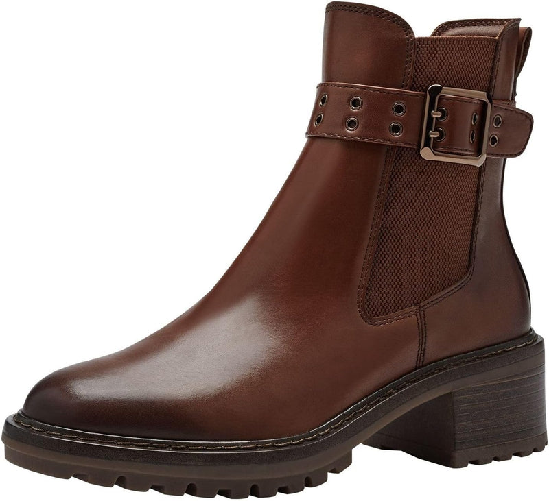 Tamaris Damen Chelsea Boot 1-25006-41 weit 39 EU Cognac, 39 EU Cognac