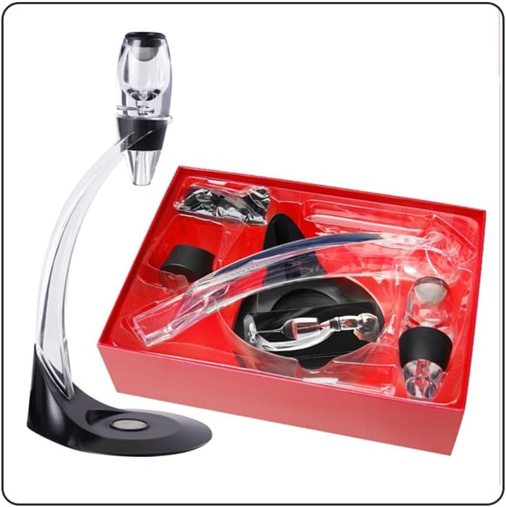 Weinbelüfter Rotwein Dekanter Set, Weinausgiesser Belüfter mit Ständer Weindekanter by US Sense (Dek