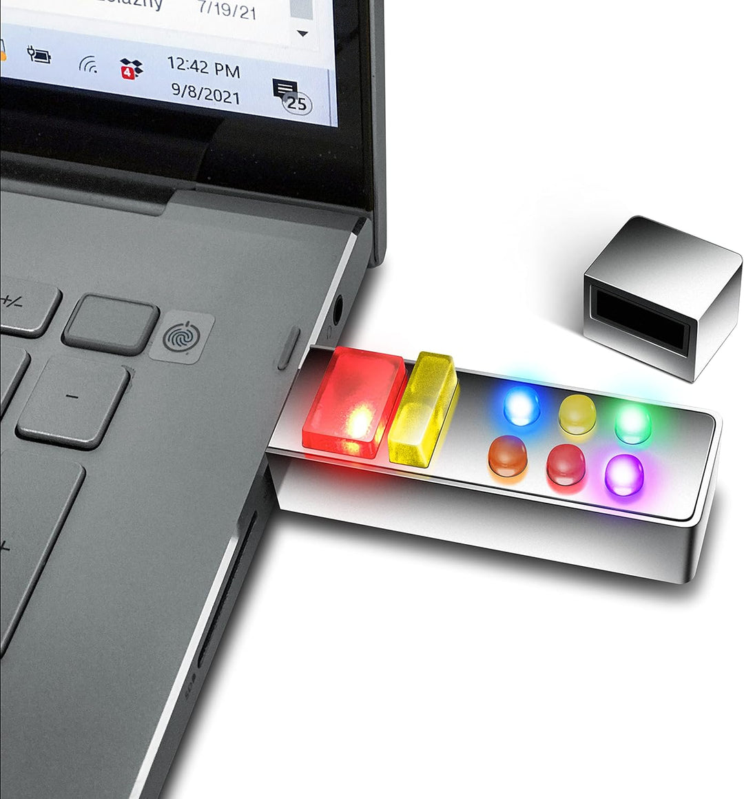 Retro-USB-Speicherstick, beleuchtet, mit LED-Leuchten, Sci-Fi-Speicherstick, 1950er-Jahre, Retro-Sci