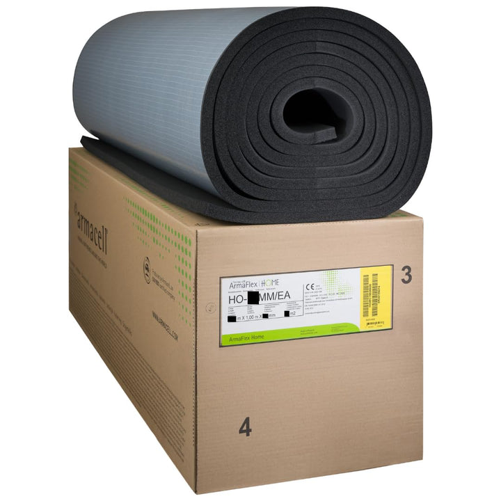 ArmaFlex HOME Selbstklebende Isoliermatte 10mm - 1m x 1m Flexibler Elastomerschaum zur Wärme- & Scha