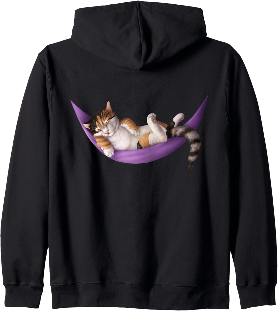 Katze Nickerchen in einer Hängematte Kapuzenjacke
