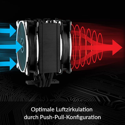 ARCTIC Freezer 34 Esports Duo - CPU Kühler, Tower CPU Luftkühler mit BioniX P-Serie Lüfter in Push-P