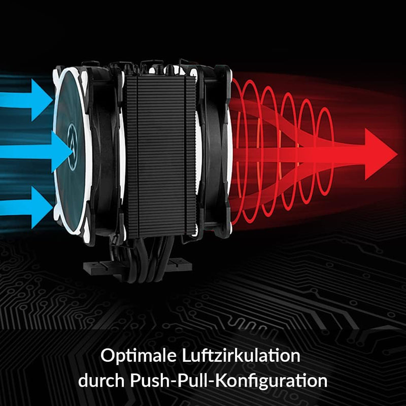 ARCTIC Freezer 34 Esports Duo - CPU Kühler, Tower CPU Luftkühler mit BioniX P-Serie Lüfter in Push-P