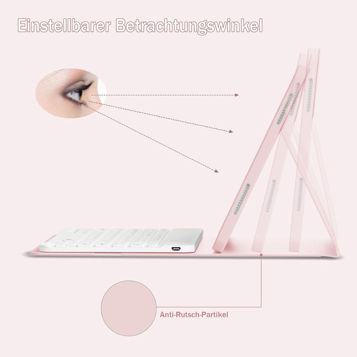 Hülle mit Tastatur für iPad Air 11 Zoll M3/M2 (2025/2024), iPad Air 5./4. Generation (2022/2020) 10,