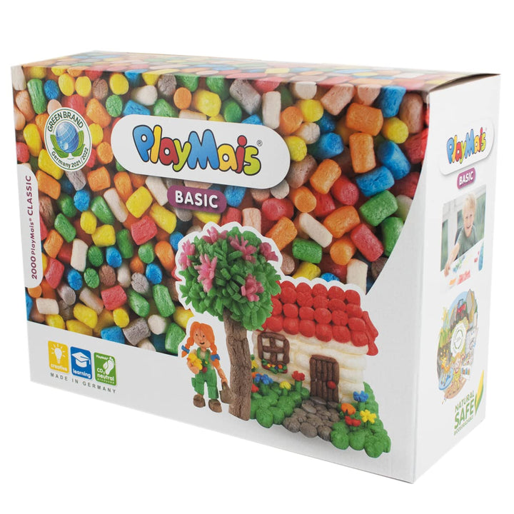 PlayMais BASIC XL Bastel-Set für Kinder ab 3 Jahren | Über 2000 Stück zum Basteln | Natürliches Spie