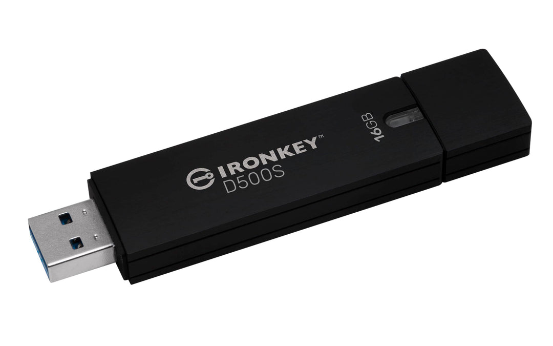Kingston IronKey D500S Hardwareverschlüsselter USB-Stick 16GB FIPS 140-3 Lvl 3 (ausstehend) AES-256