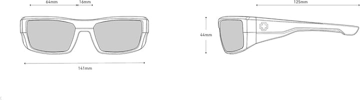 Spy Sonnenbrille Dirk Einheitsgrösse Soft Matte Black-happy Grey Green, Einheitsgrösse Soft Matte Bl
