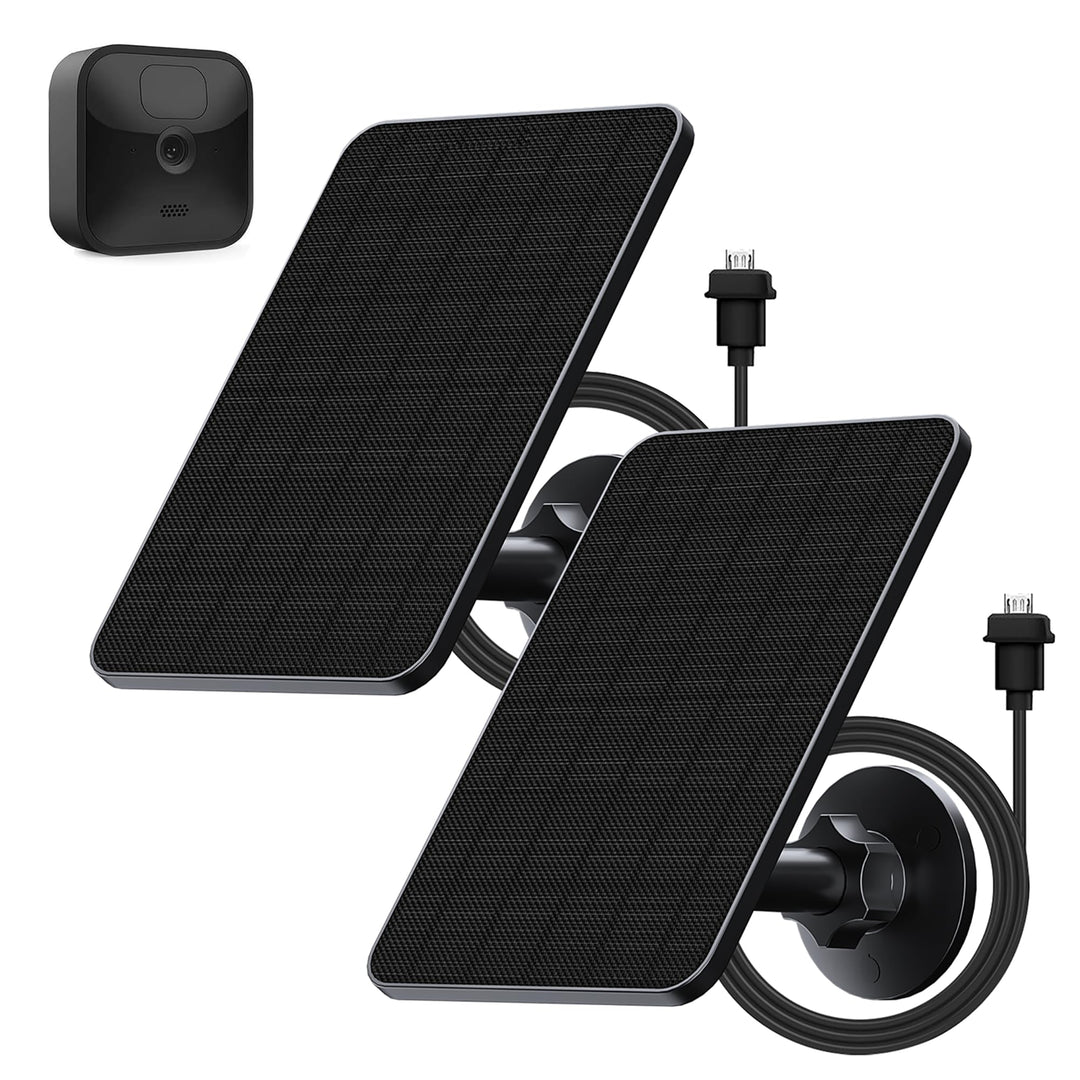 2 Pack Solarpanel für Blink Kamera Outdoor,4W Blink Kamera Solarpanel kompatibel mit Blink Outdoor,B