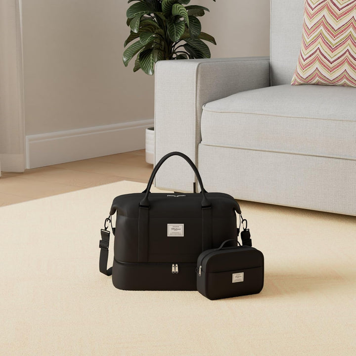 Reisetasche Damen Handgepäck Tasche Sporttasche mit Kulturbeutel Weekender Bag Schwimmtasche Wasserd