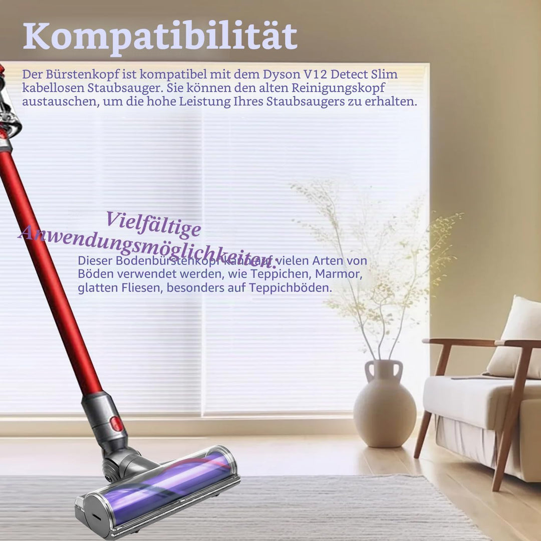 Elektrische Bürste für Dyson V12 Slim, Ersatzteil Direktantrieb Reiniger Kopf Turbine Bodendüse für