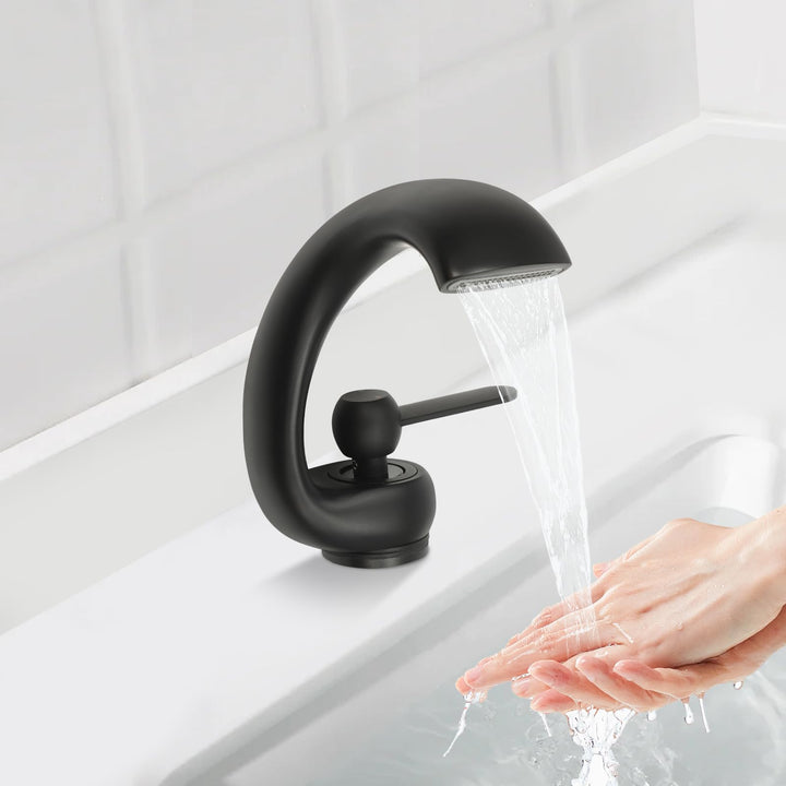 Wasserfall Wasserhahn Bad, Wasserfall Wasserhahn, Wasserfall Badezimmerarmatur, Moderner Waschtischa