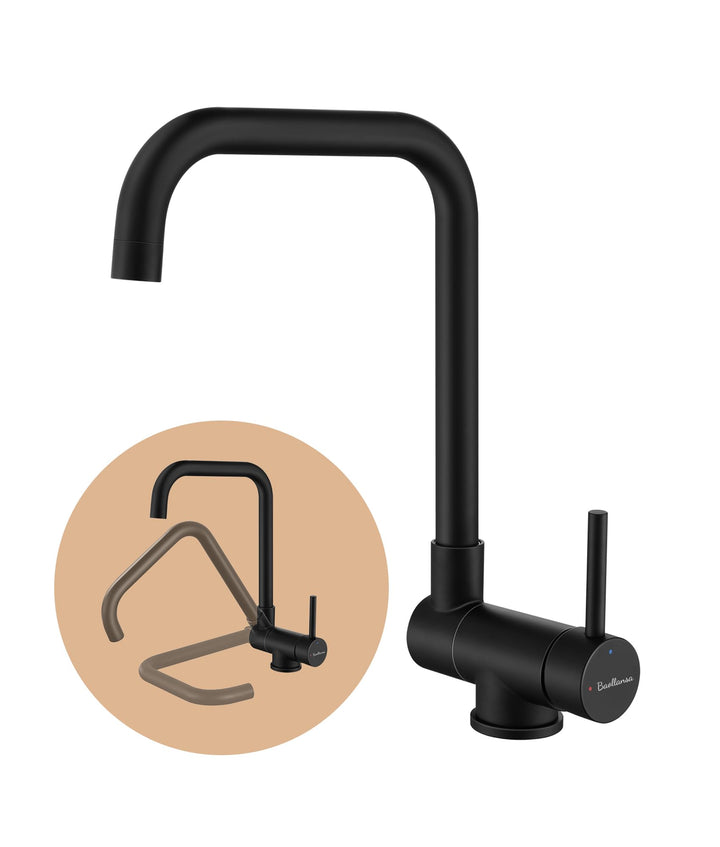 Wasserhahn Küche，vorfenster küchenarmatur klappbar，Hochdruck Kitchen Faucet 360°Drehbar Edelstahl Sp
