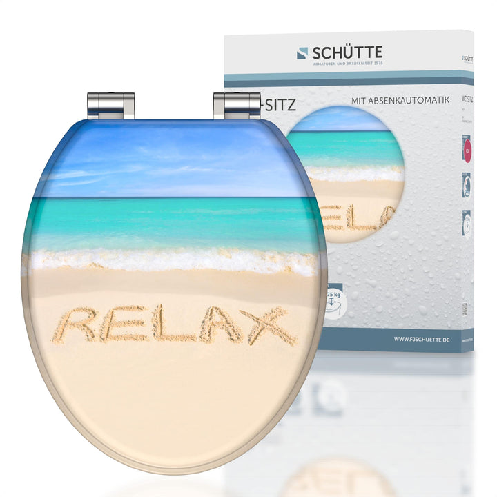 SCHÜTTE 80131 WC-Sitz RELAX, MDF, mit Absenkautomatik Motiv, Relax