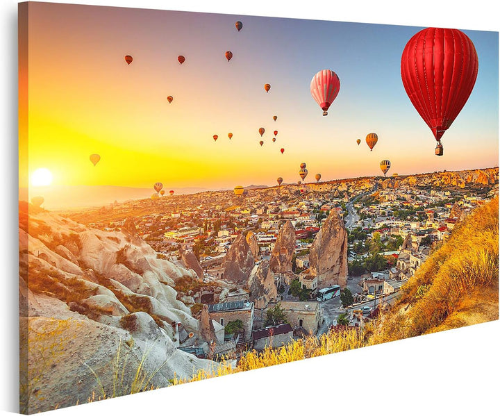islandburner Bild auf Leinwand Heissluftballons Fliegen Über Das Spektakuläre Kappadokien Bilder Wan