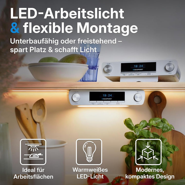 Blaupunkt KRD 30, Bluetooth Küchenradio mit DAB+, UKW PLL, Multidisplay, Senderspeicher, Unterbau Di