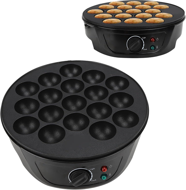18 Runde Formen, Antihaftbeschichtung, 750W, 4cm Öffnung, Elektrische Takoyaki Maschine zum Geniesse