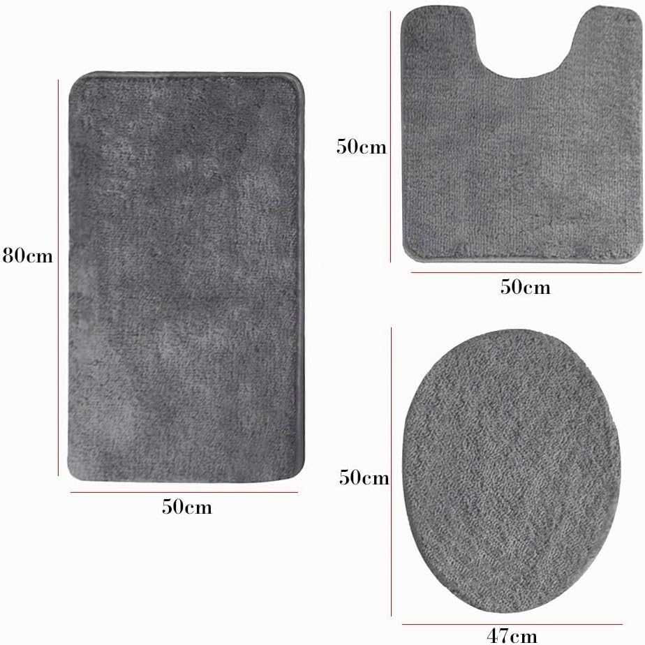 ele ELEOPTION Badezimmer-Set,rutschfeste Badematte schnelltrocknend weich wasserabsorbierend stilvol