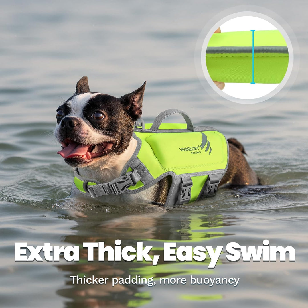 VIVAGLORY Leichte Rettungsweste für Hunde, Pet Life Preserver Rettungsweste aus hautfreundlichem Neo