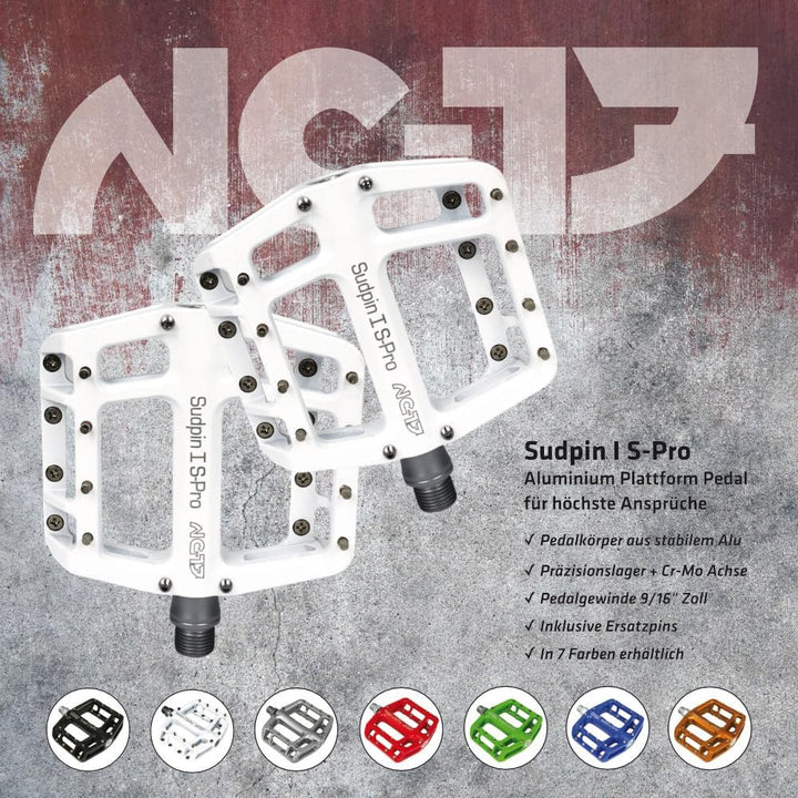 NC-17 Sudpin I S-Pro Aluminium Plattform Pedale / Mountainbike Pedal / BMX Pedal / Präzisionslager +