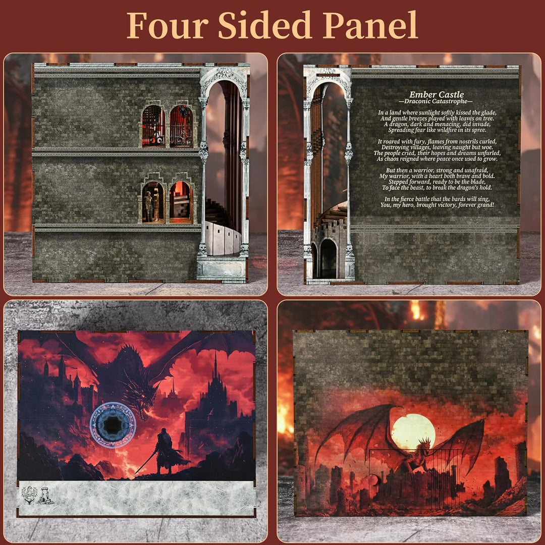 DIY Book Nook Kit, DIY Puppenhäuser Miniatur Haus Kit 3D Puzzle Buchstützen aus Holz, Kreative Gesch