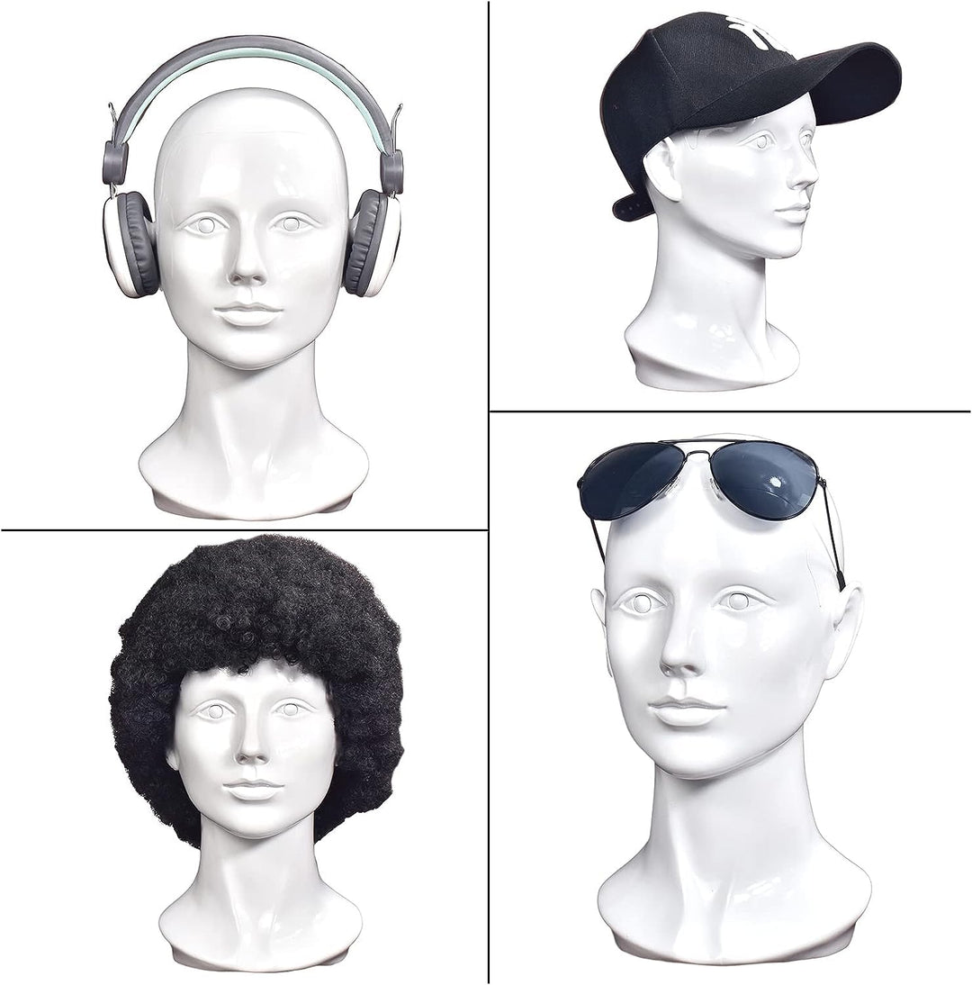 Professioneller Mannequinkopf für Herren, für Perücken, Hüte, Kopfhörer, Masken, Sonnenbrillen, Schm