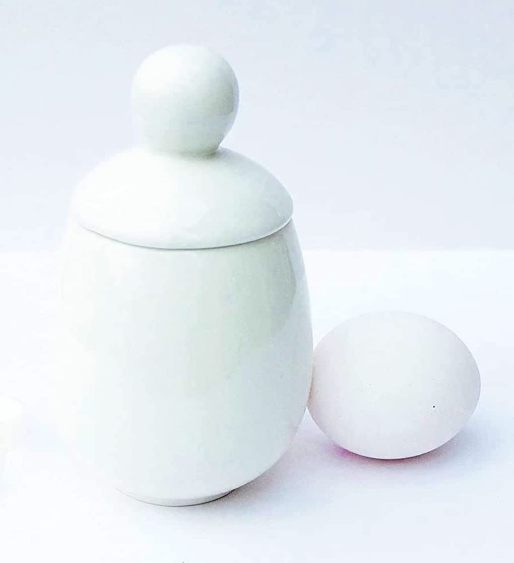 AggCoddler Porcelain and Silicone Egg Boiler for Easy Cooking - Microwave & Dishwasher Safe - Steam,