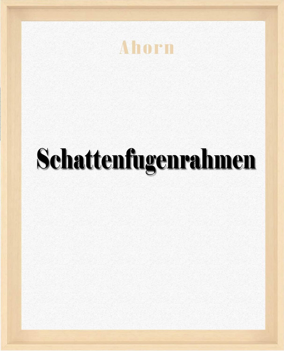 Leon Schattenfugenrahmen für Leinwandbild Rahmen für Canvasbild 40x120 cm Farbwahl Hier Ahorn Dekor