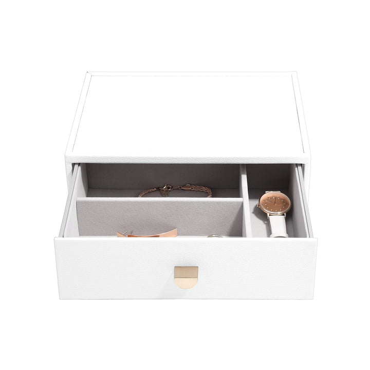 Stackers Pebble White Classic Accessory Drawer Layer, White