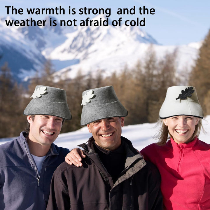 KHDULQ Saunahut,2 Filzhut für Damen und Herren Inkl Saunamütze aus Sauna Mütze Filzkappe Mütze Filzh