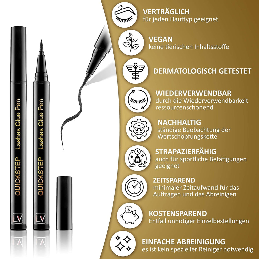 Quickstep Wimpern, Glamour-MIX-Set, Keine Magnete! Revolution im Lasheszeitalter. Bestsellerbox - SE