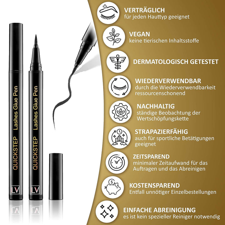 Quickstep Wimpern, Glamour-MIX-Set, Keine Magnete! Revolution im Lasheszeitalter. Bestsellerbox - SE