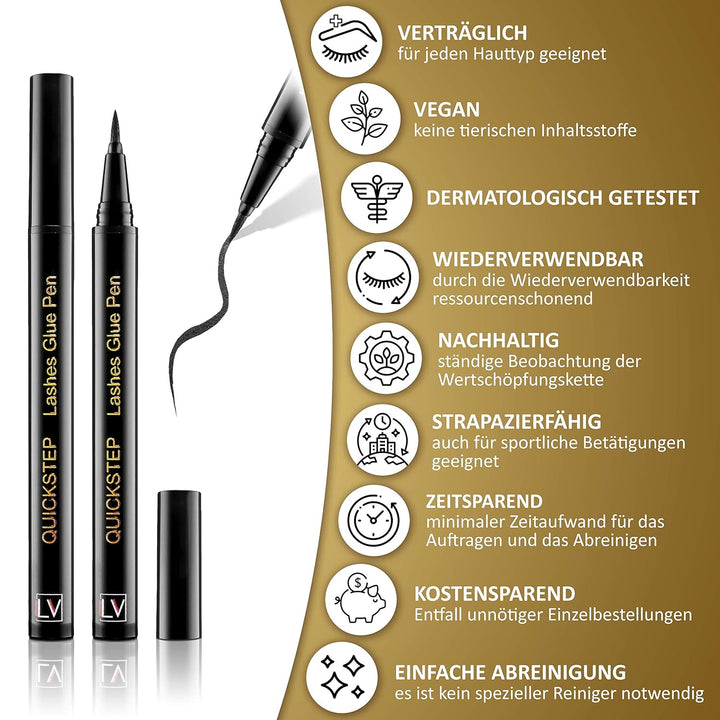 Quickstep Wimpern, Natural-MIX-Set, Keine Magnete! Revolution im Lasheszeitalter. Bestsellerbox - SE