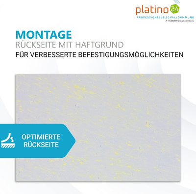 platino24 Schallabsorber Industrial Style aus Basotect G+, 3 Absorberelemente Rechteck 825x550x50mm,