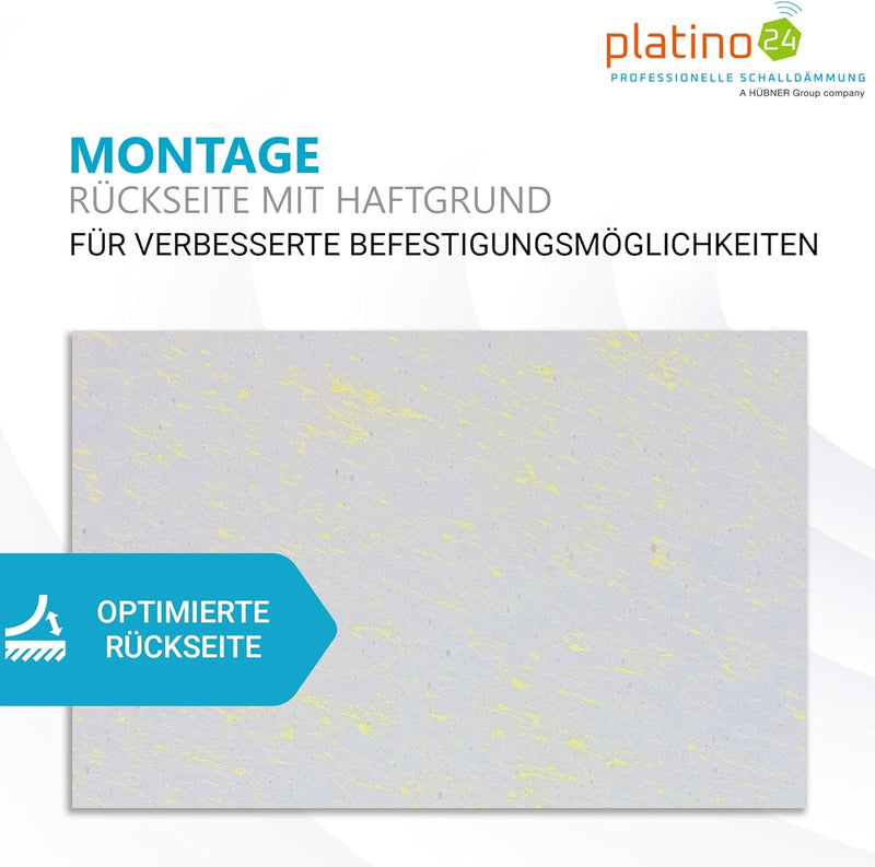 platino24 Schallabsorber Industrial Style aus Basotect G+, 3 Absorberelemente Rechteck 825x550x50mm,