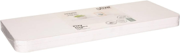 5 five simply smart 5five – Fixy Wandregal, abgerundet, Holzoptik, Weiss – Rechteckige Form – Wandmo