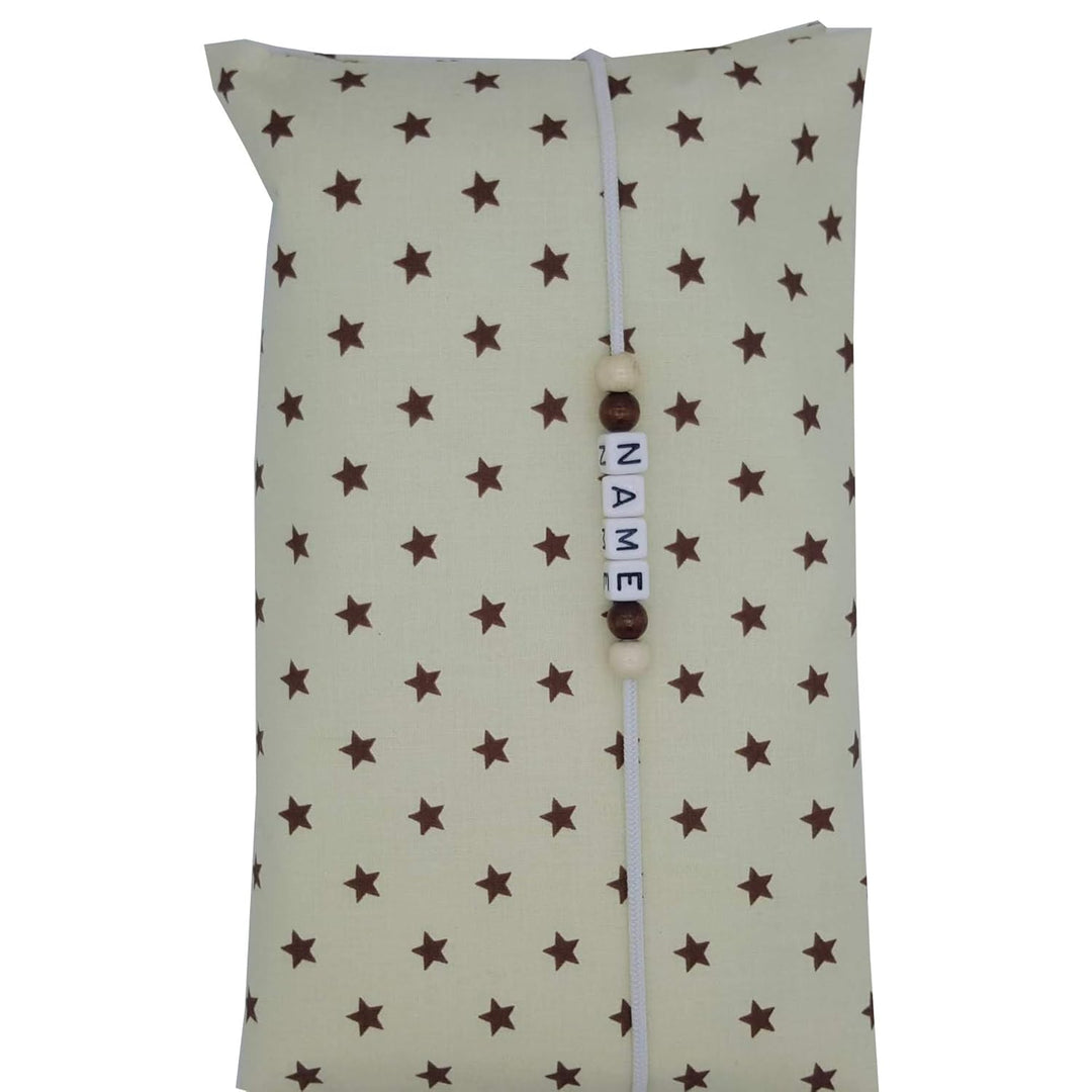 Grosse Windeltasche XXL mit Name Wickeltasche vanille/braun Innen glatte Baumwolle, vanille/braun In