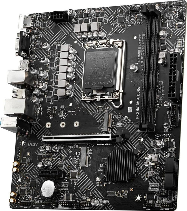 MSI PRO H610M-G DDR4 DDR4 Motherboard (mATX, Intel Core der 12. Generation, LGA 1700 Socket, DDR4, P