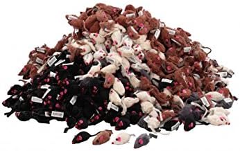 EBI 401-121443 12 x Maus mit Naturfell und Glöckchen 5cm