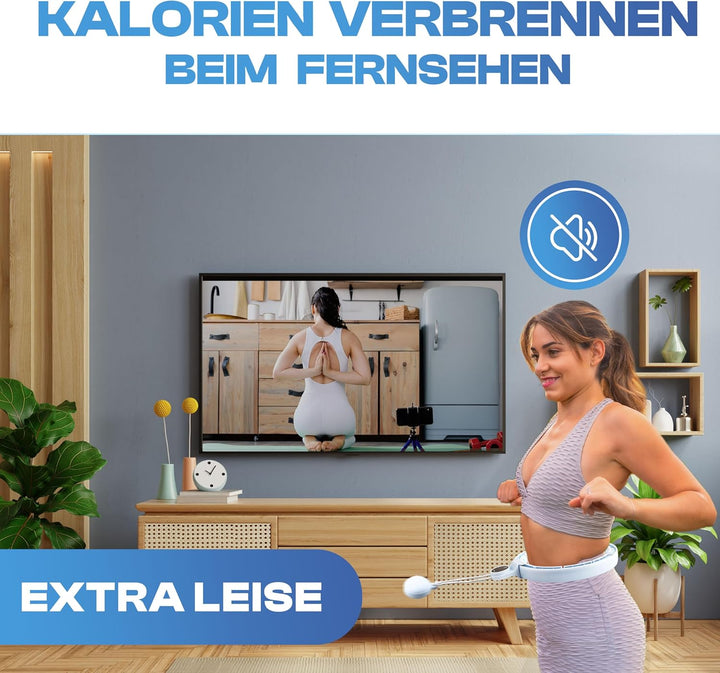Smart Hula Hoop Testsieger leise und drehfreudig mit Zähler | Hula Hoop mit Gewicht Kugel | Hullahu