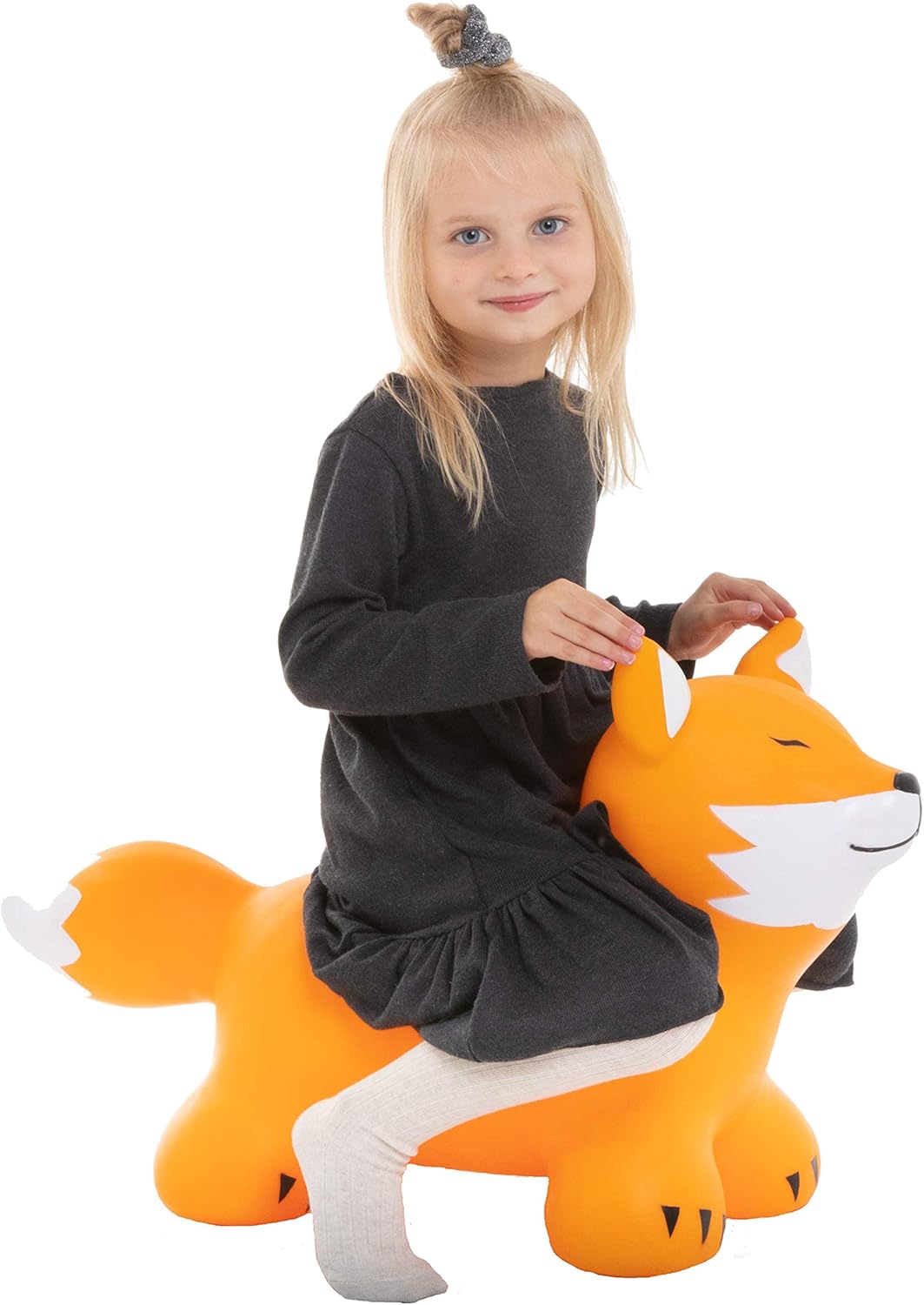 Gerardo's Toys Jumpy Orange Fox Hüpftier EIN ab 1 Jahr und ab 2 Jahre, Hüpftier für Kinder, Aufblasb